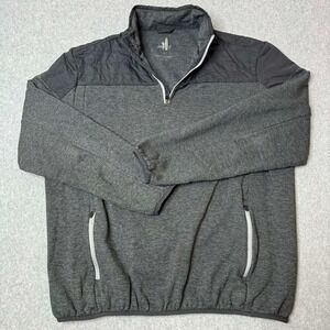 JohnnieO‎ Holloway 1/4 Zip Pullover Sweatshirt Men's Large Black Gray Golf